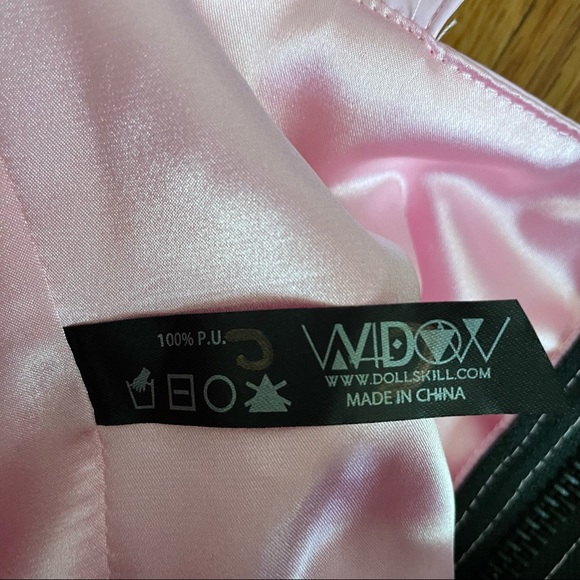 Dolls Kill Pink Widow Burst My Bubble Underbust Lace Up Corset Top - Picture 4 of 8